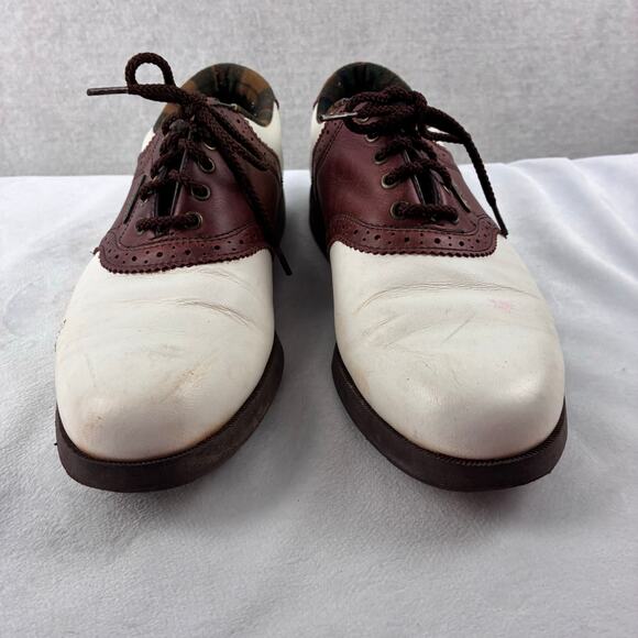 Sierra Soft Foot Joy Leather Saddle Oxford Golf Shoes Women's 6.5 Preppy Leather - Picture 11 of 13